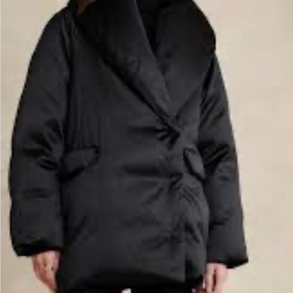 Banana Republic Lucila Satin Puffer Women's Coat - Picture 2 of 12